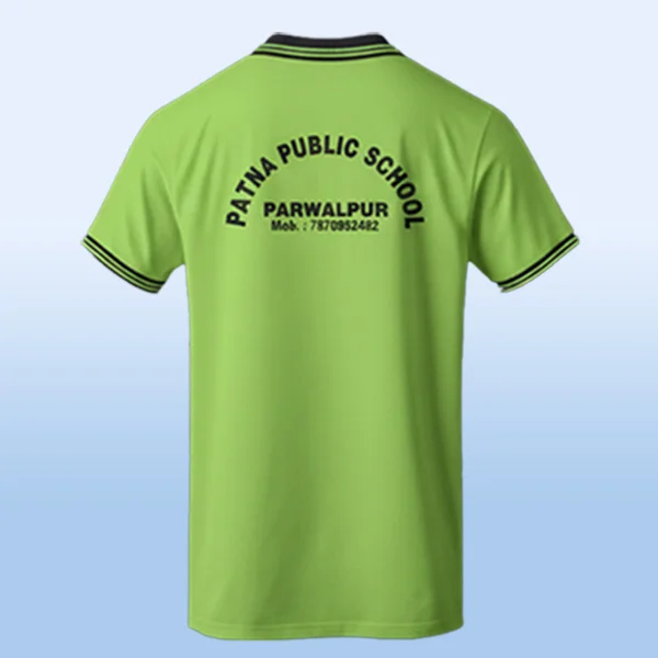 Green polo back print